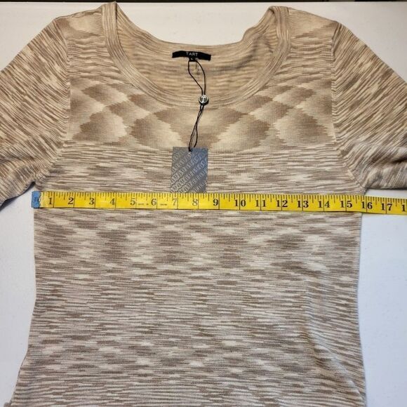 Tart Women's Midi Length Nuetral Oatmeal Knit Sweater Dress NEW size Large - Picture 10 of 12